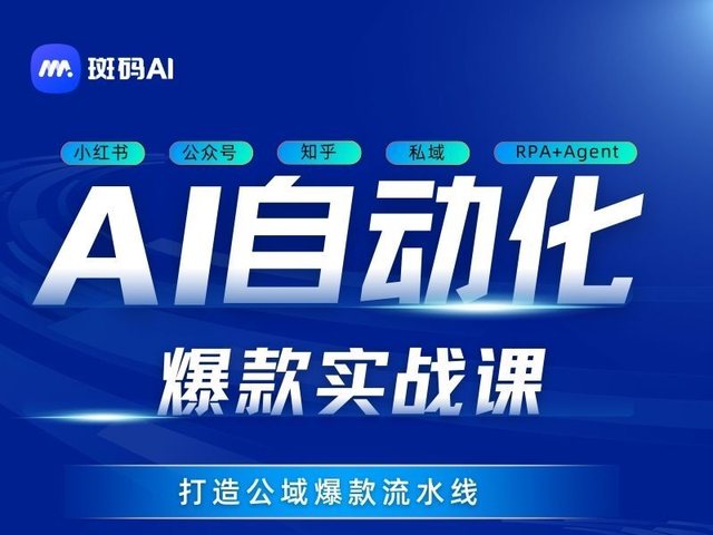 斑码AI自动化爆款实战课海报